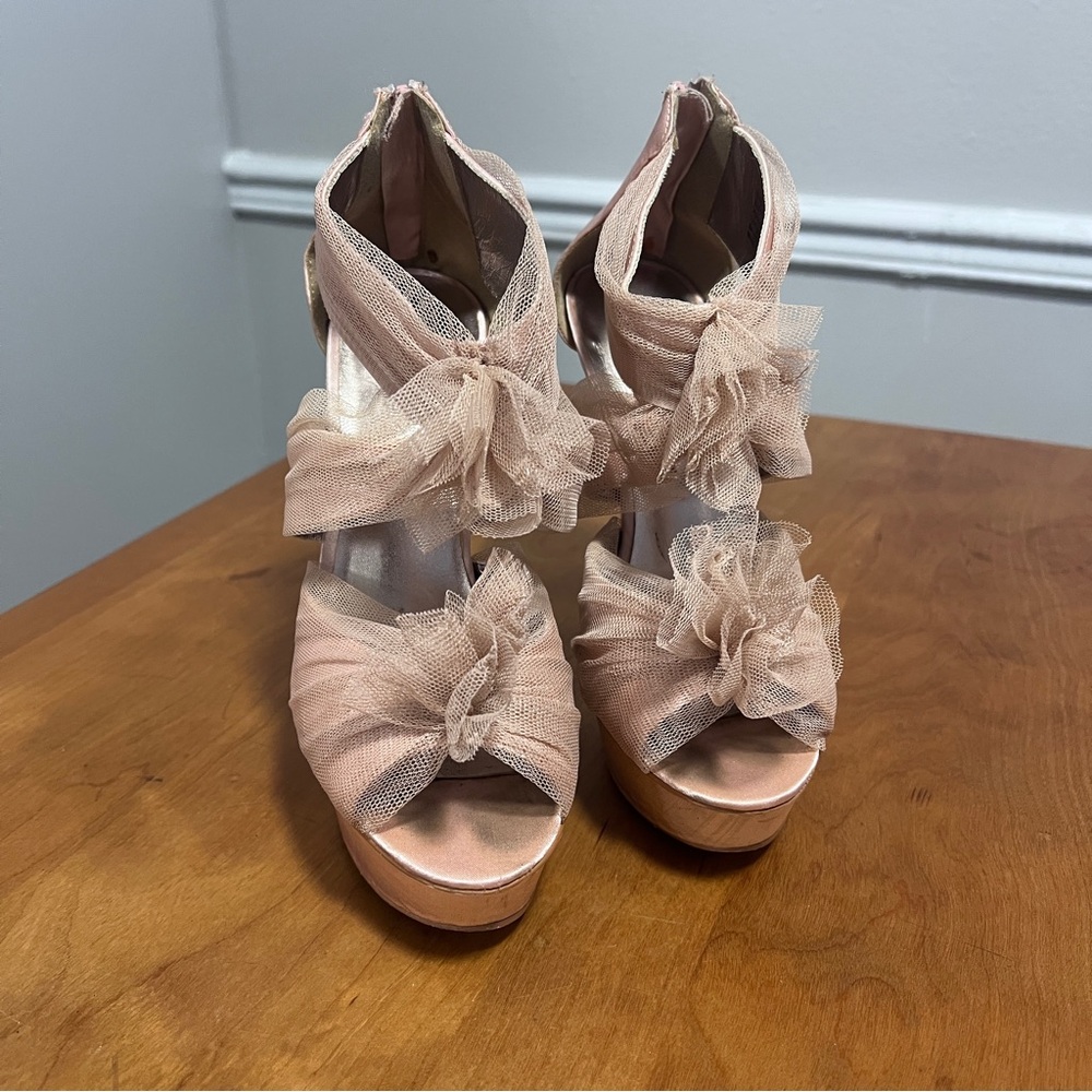 Pink Tulle 5 1/2” Heels